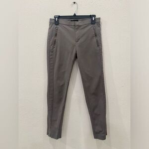 Banana Republic Grey Skinny Work Moto Pants sz 4 28” Inseam